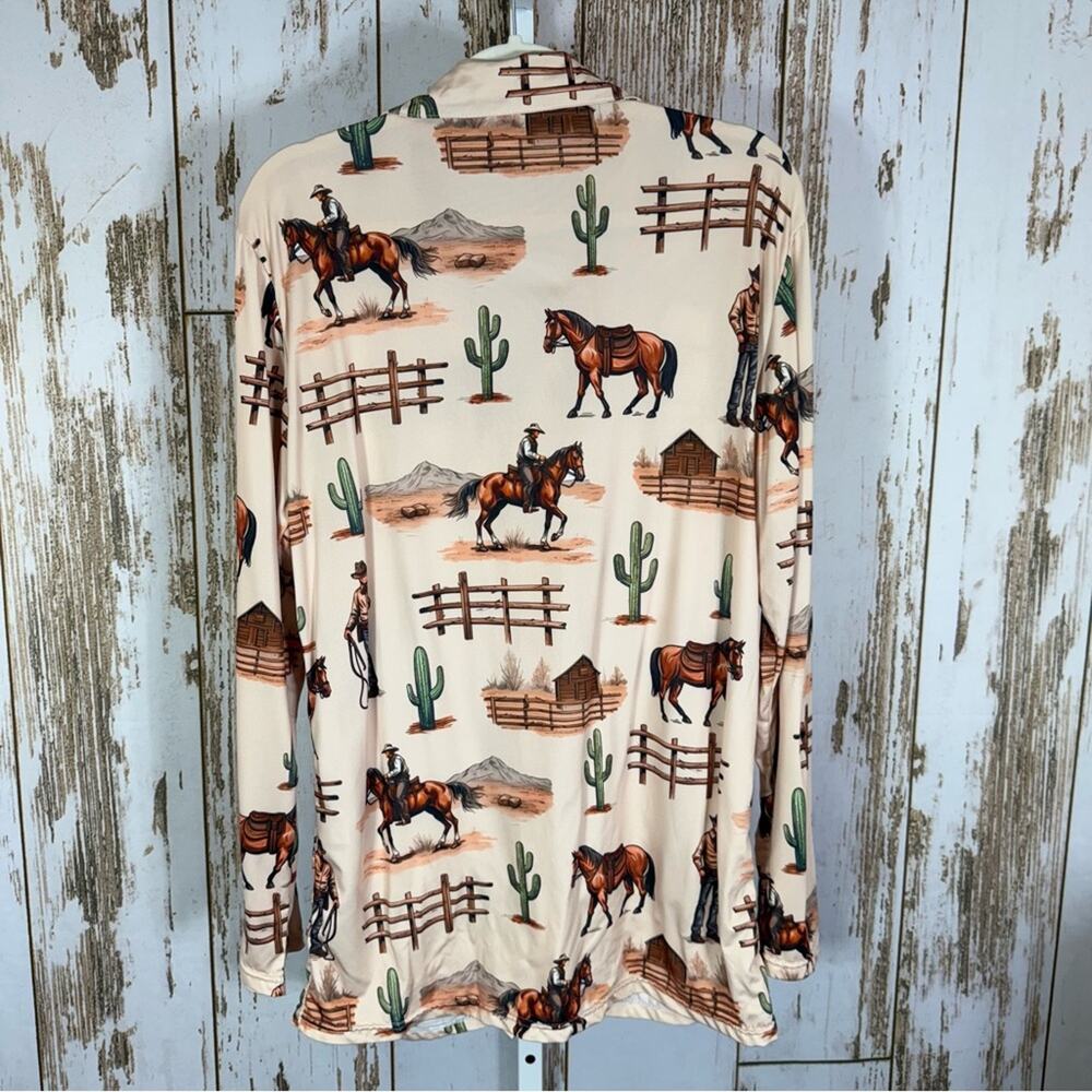 Western-Themed Pajama Top, Size XL. In good used condition! - Picture 5 of 5